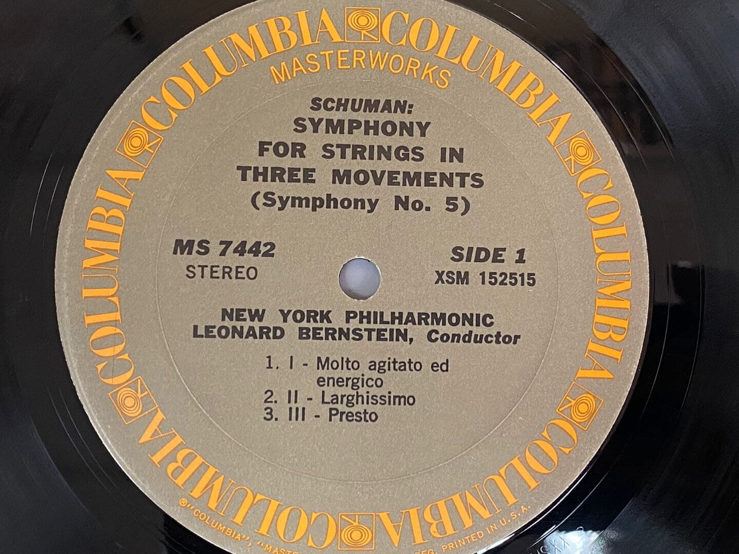 [LP] 레너드 번스타인 - Leonard Bernstein - William Schuman Symphony No.3 LP [U.S반]