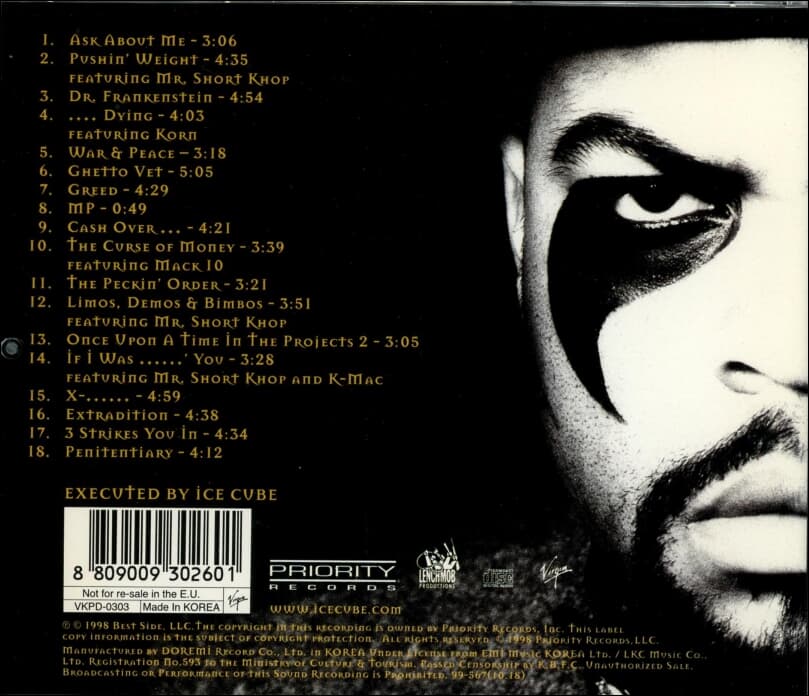 아이스 큐브 (Ice Cube)  - War & Peace vol.Ⅰ(The War Disc)