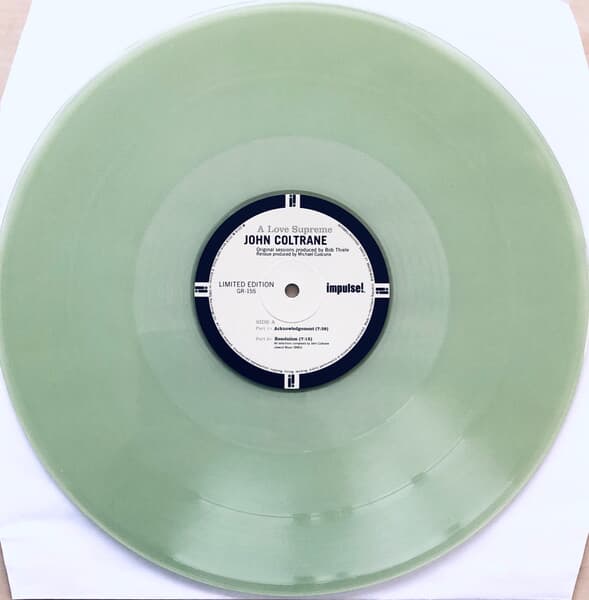 [미개봉 LP] 영국 HMV 독점 John Coltrane - A Love Supreme (1000장 한정반 / 투명 그린 Clear Green) (Europe 수입) 