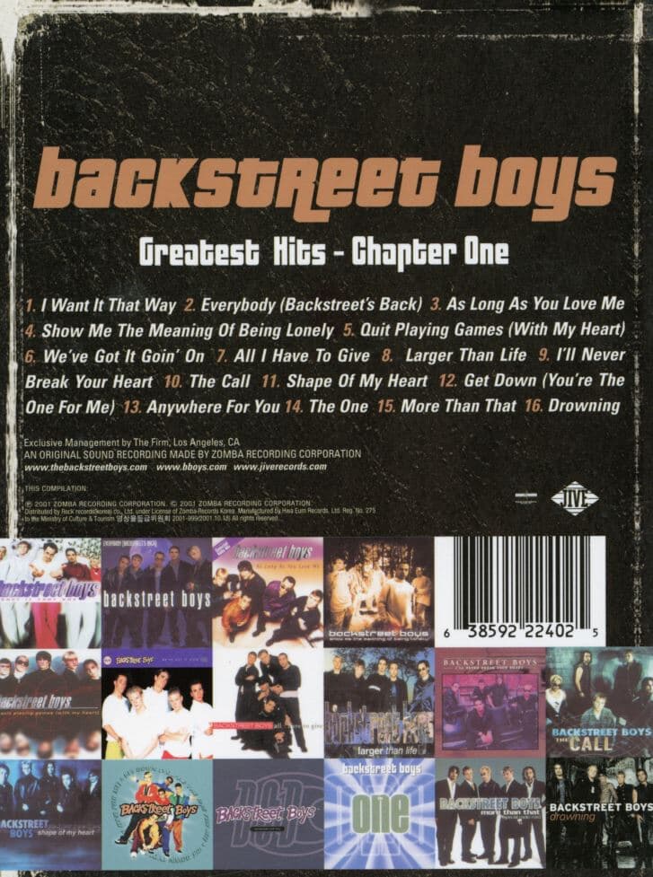 백스트리트 보이스 - Backstreet Boys - Greatest Hits Chapter One 2Cds