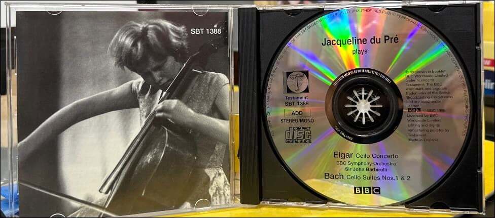 Elgar : 첼로 협주곡 & 바흐 : 첼로 조곡 1, 2번 -  뒤 프레 (Jacqueline Du Pre) , 바비롤리 (John Barbirolli)(UK발매)