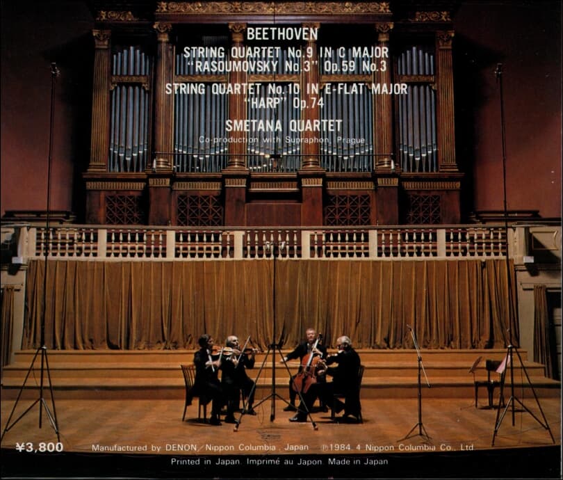 Beethoven : "Rasoumovsky No. 3" , "Harp", Op. 74  - 스메타나 사중주단 (Smetana Quartet)(일본발매)