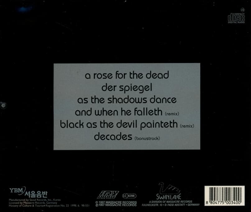 시어터 오브 트래지디 (Theatre of Tragedy) -  A Rose For The Dead