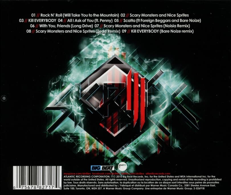 스크릴렉스 (Skrillex) - Scary Monsters And Nice Sprites (Canada발매)