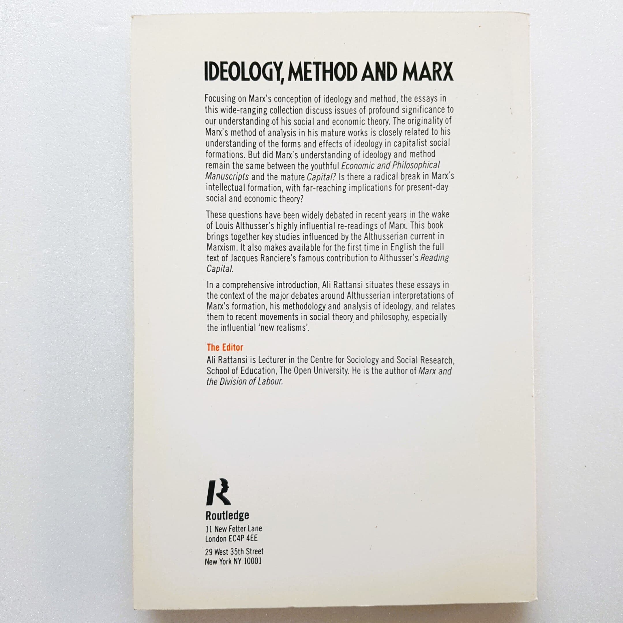 Ideology, Method and Marx (Paperback)