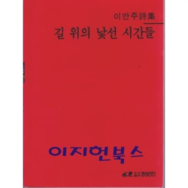 길 위에 낯선 시간들 : 이만주 시집