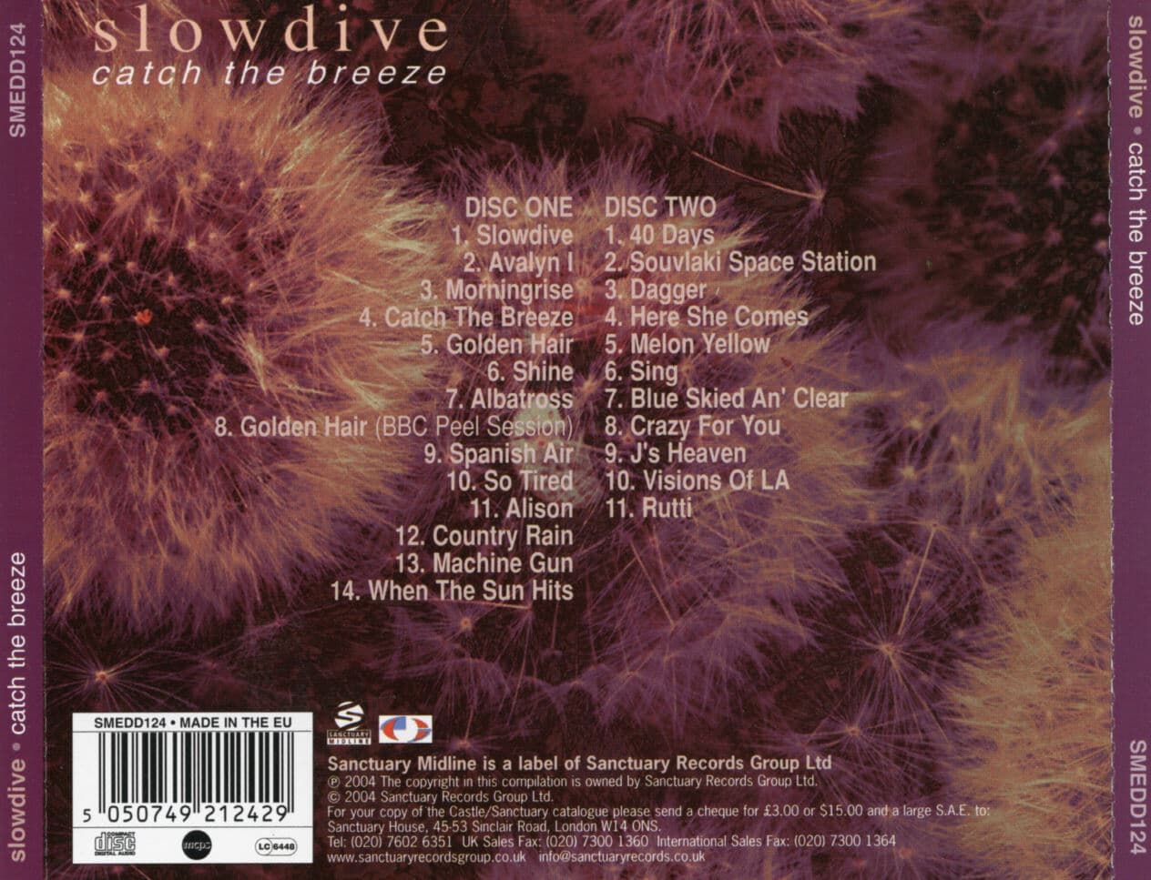 슬로우다이브 - Slowdive - Catch The Breeze 2Cds [E.U발매]