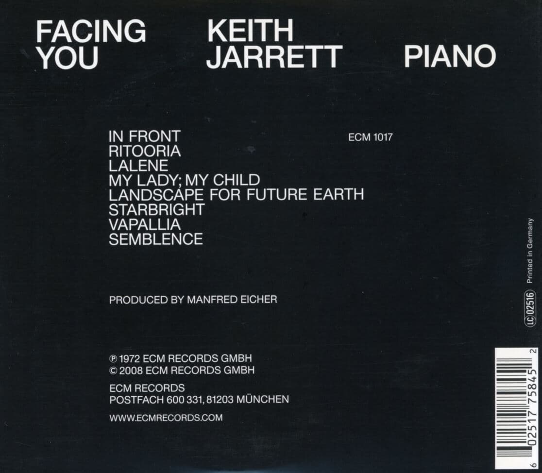 키스 자렛 - Keith Jarrett - Facing You [독일발매]