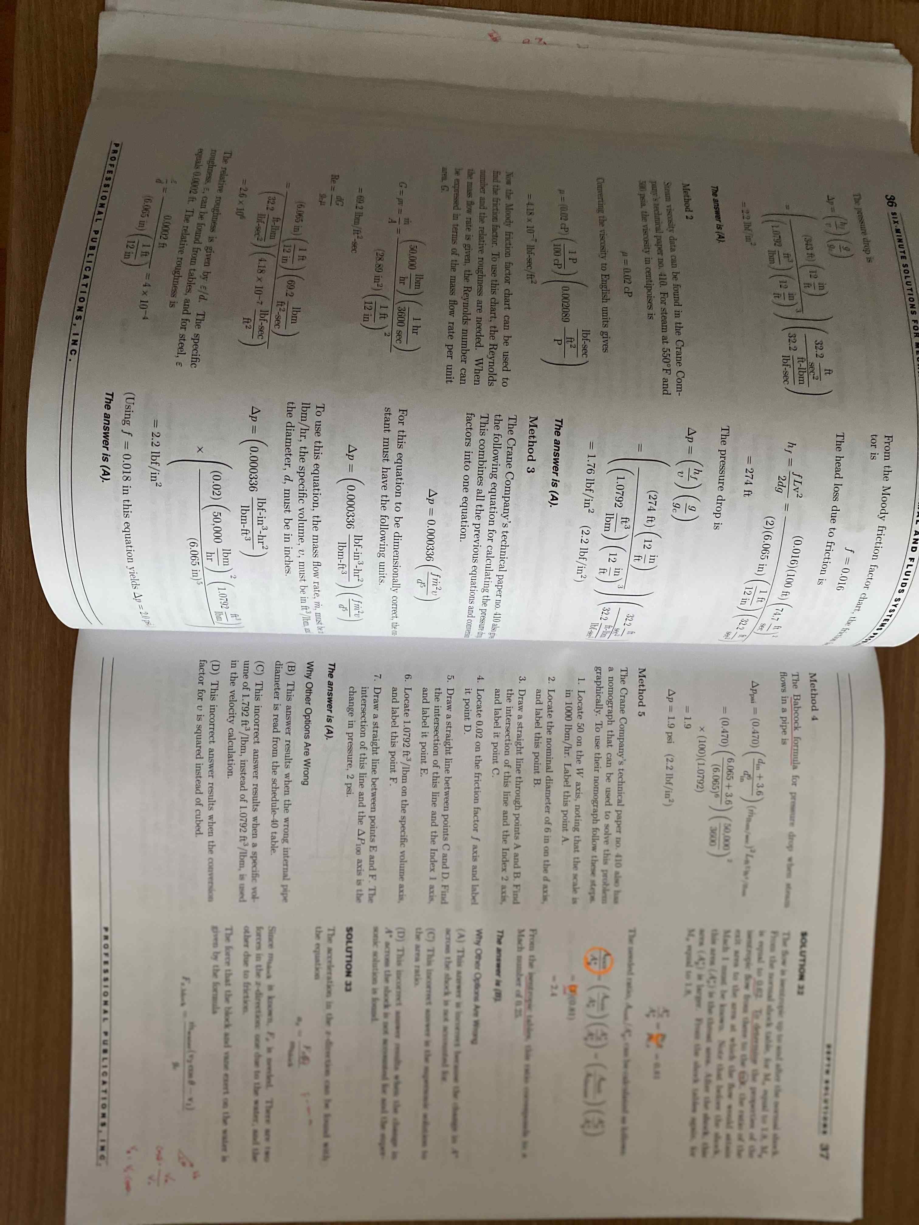 Six-minute Solutions for Mechanical Pe Exam Thermal and Fluids Systems Problems