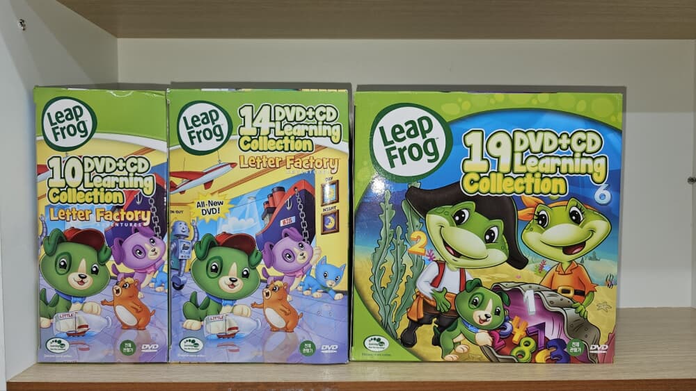 [DVD] 립프로그 Leap Frog 1,2,3집 총 61종 CD + DVD 42종 + 가이드 19권 *전체 구성중 3집 DVD 1장 부족*