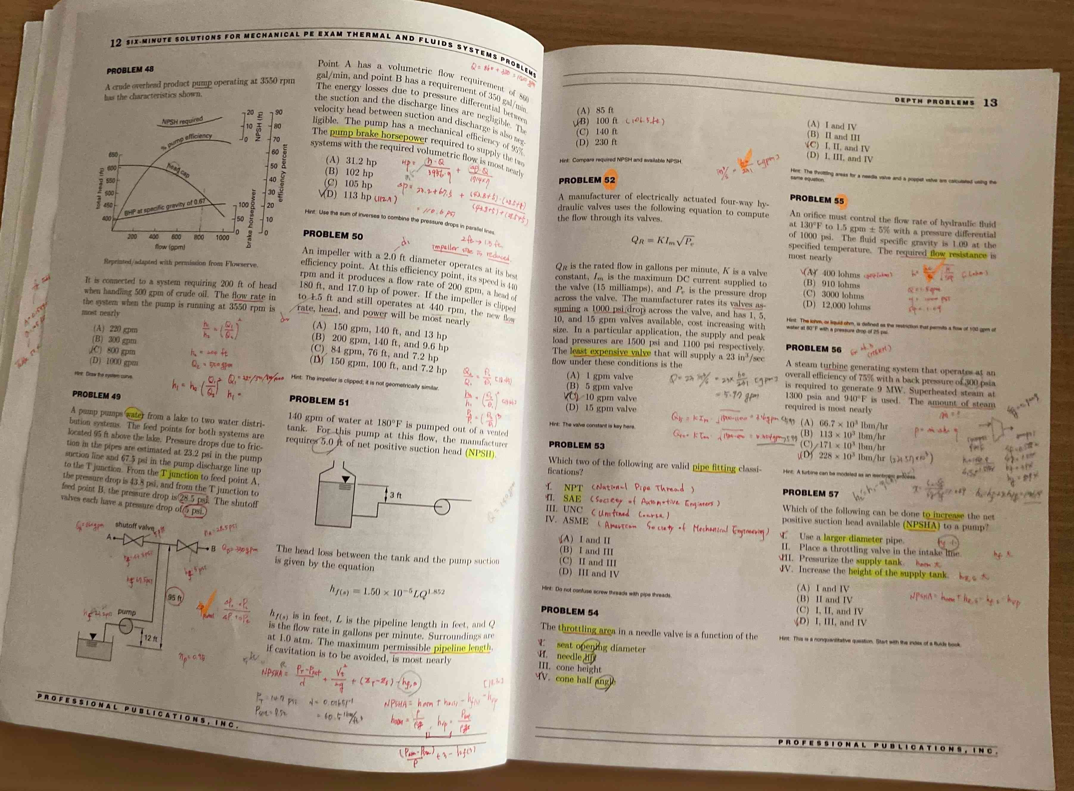 Six-minute Solutions for Mechanical Pe Exam Thermal and Fluids Systems Problems