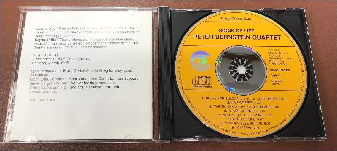 피터 L. 번스타인 (Peter Bernstein) Quartet  - Signs Of Life  (유럽발매)