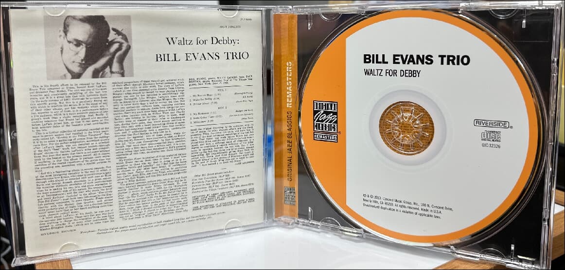 빌 에반스 트리오 (Bill Evans Trio) - Waltz For Debby (24bit Remastering)(US발매)