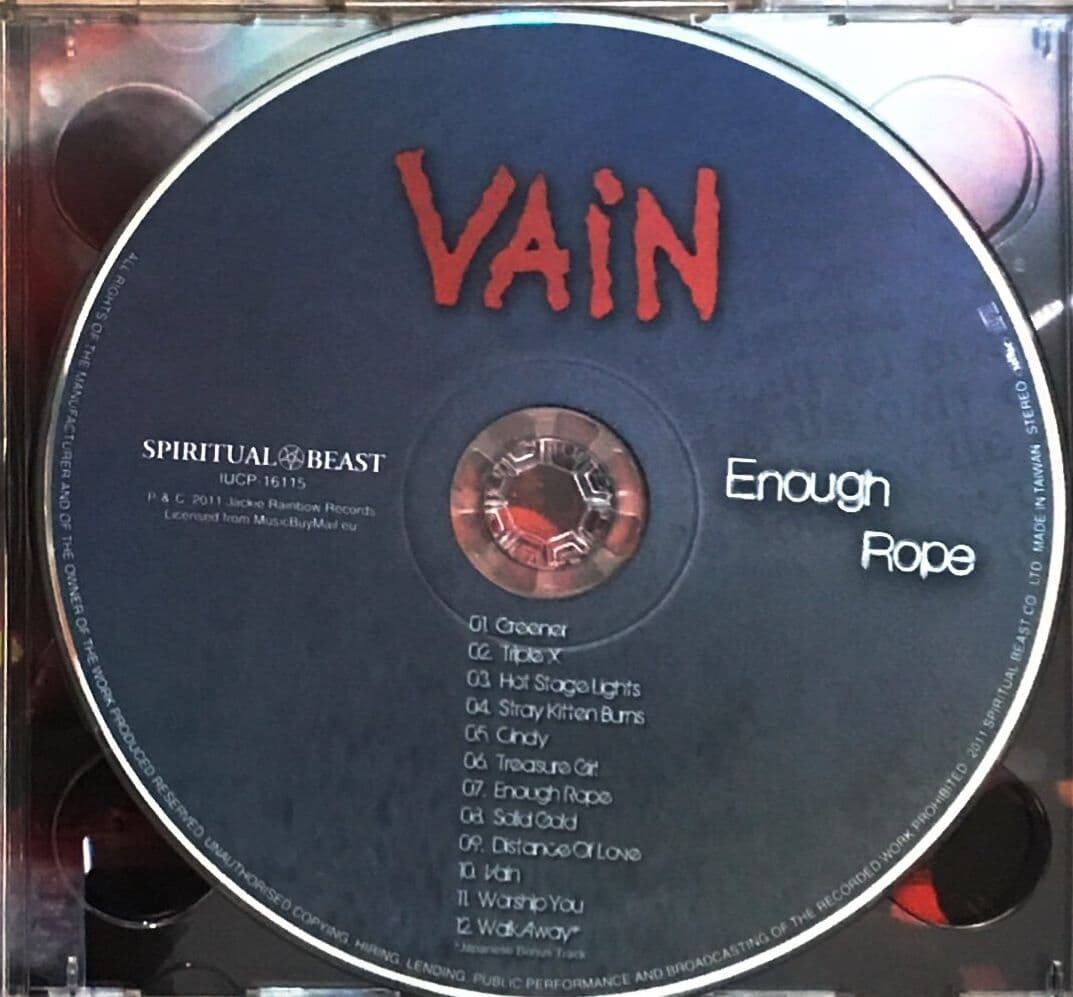 [수입CD] Vain - Enough Rope Limited 2CD OBI [2집합본]