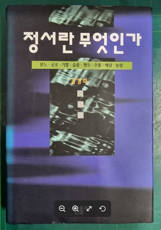 정서란 무엇인가 - 분노 . 공포 . 기쁨 . 슬픔 . 혐오 . 수용 . 예상 . 놀람 / 김경희 / 민음사 [상급] - 실사진과 설명확인요망 