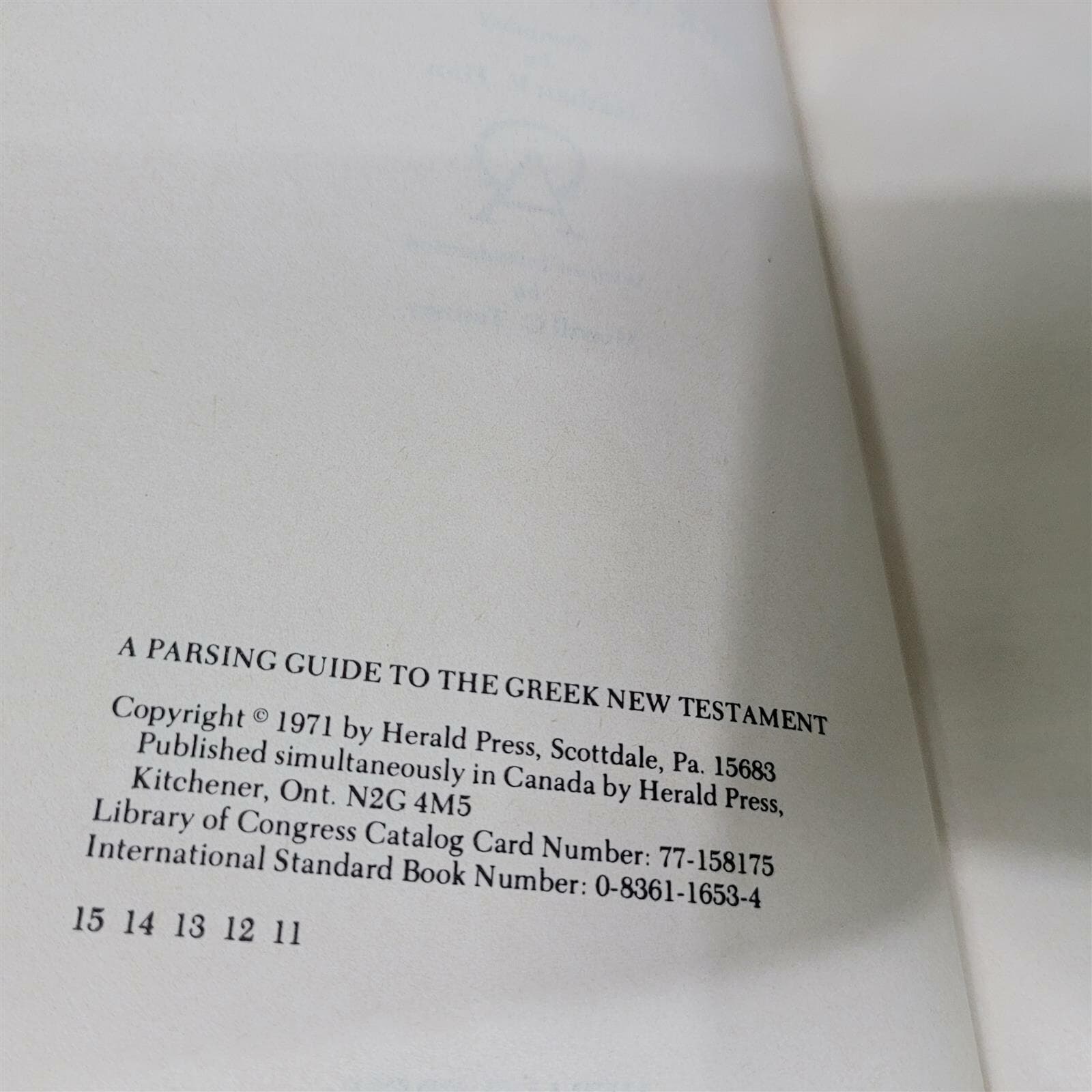 A Parsing Guide To The Greek New Testament