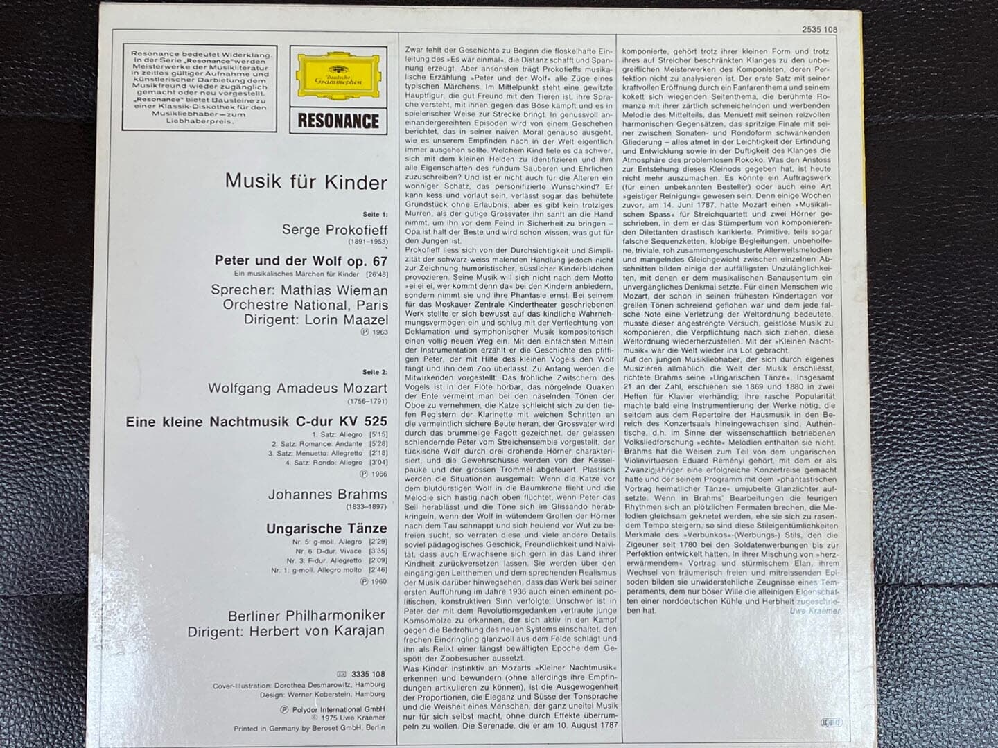 [LP] 로린 마젤 - Lorin Maazel - Musik Fur Kinder LP [독일반]