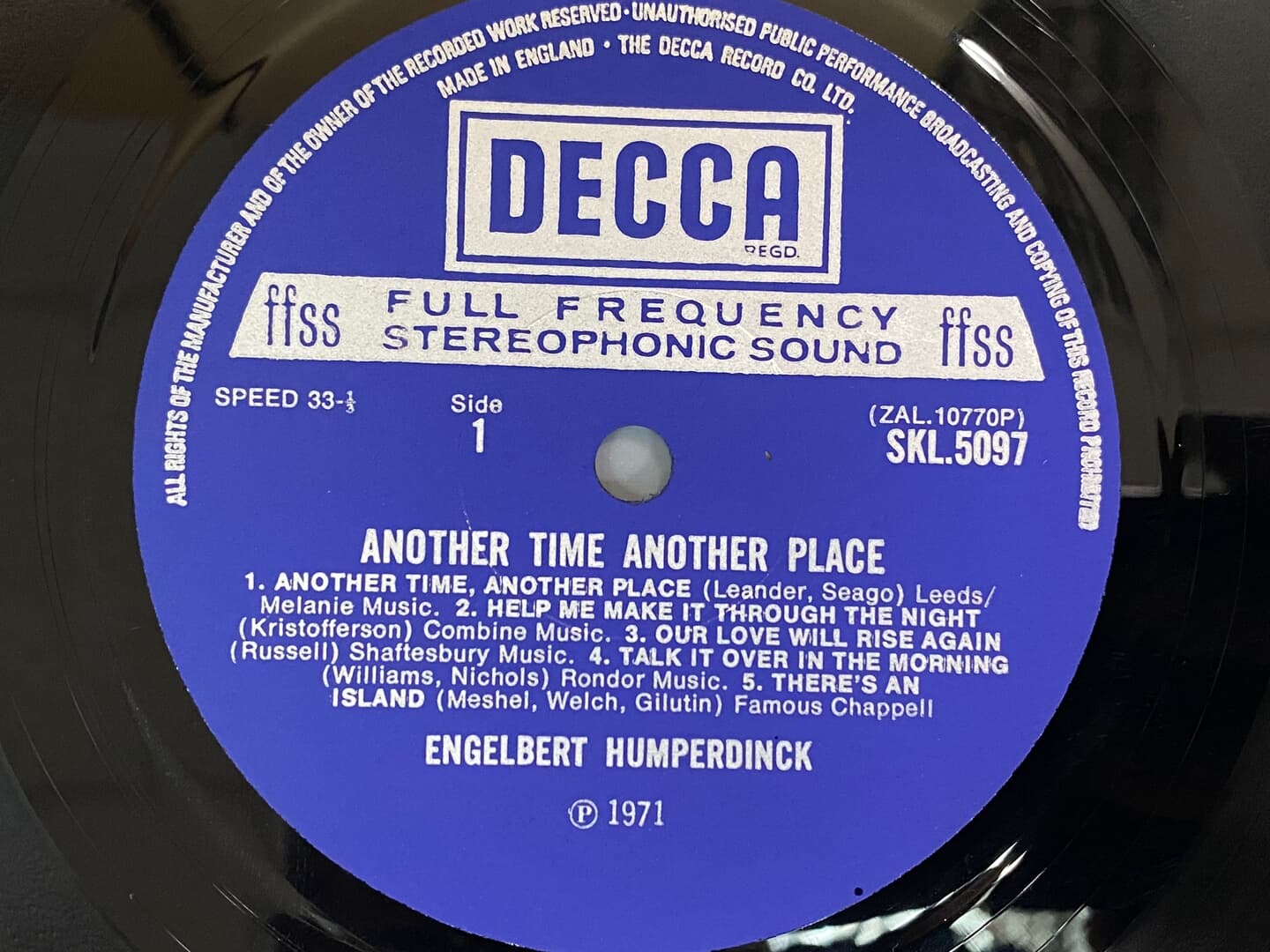 [LP] 잉글버트 험퍼딩크 - Engelbert Humperdinck - Another Time, Another LP [U.K반]