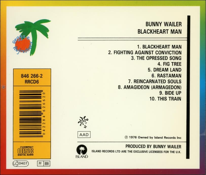 버니 웨일러 (Bunny Wailer) - Blackheart Man(UK발매)