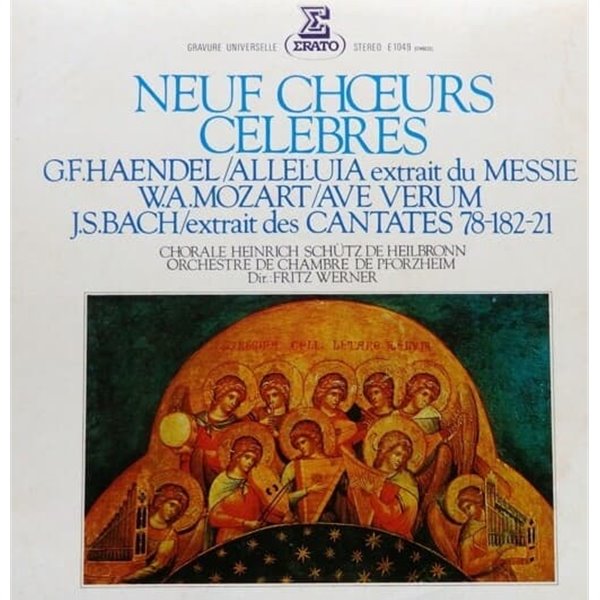 [일본반][LP] Fritz Werner - Neuf Choeurs Celebres