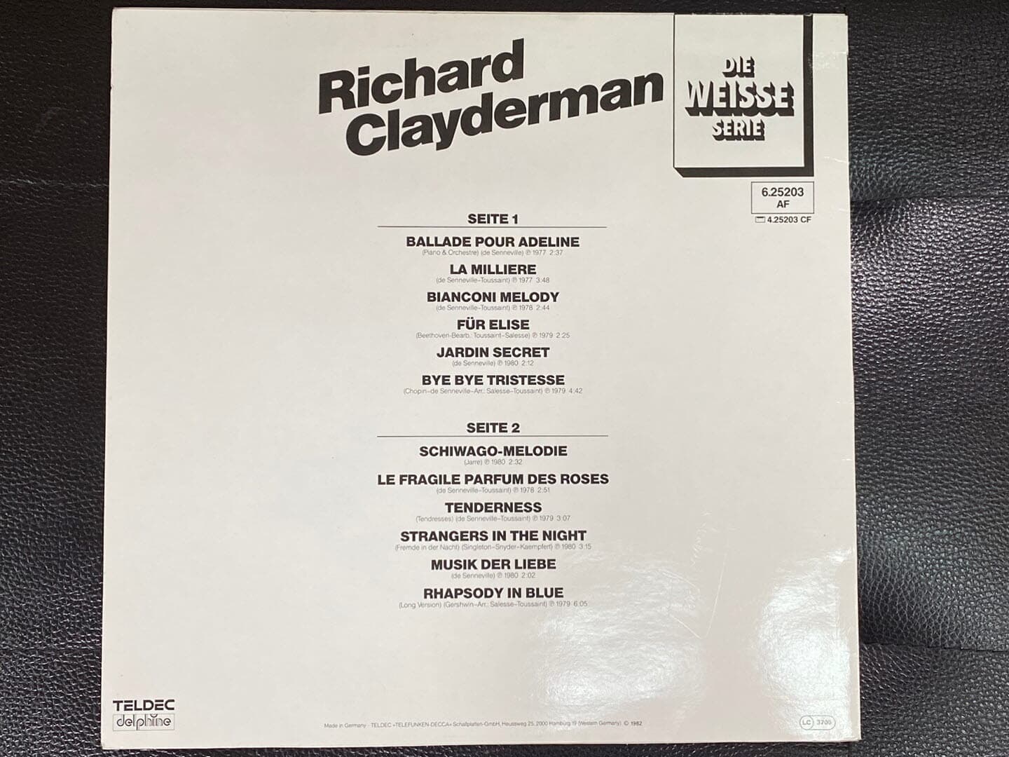 [LP] 리차드 클레이더만 - Richard Clayderman - Richard Clayderman LP [독일반]