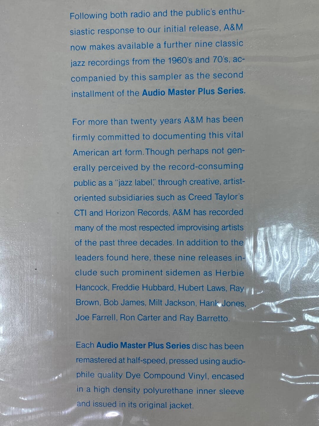 [LP] 오디오 마스터 플러스 시리즈 - Audio Master Plus Series Sampler Vol.2 LP [성음-라이센스반]