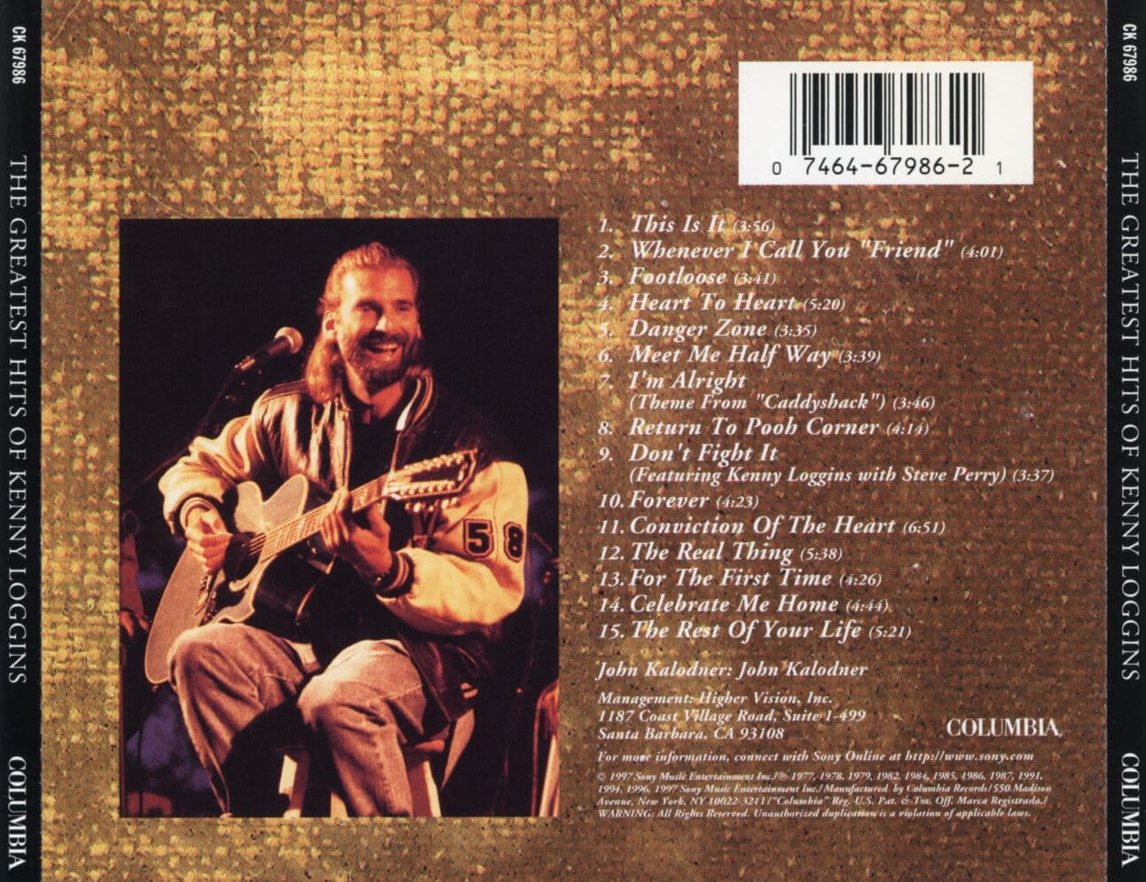 케니 로긴스 - Kenny Loggins - Yesterday, Today, Tomorrow: The Greatest Hits Of Kenny Loggins [U.S발매]