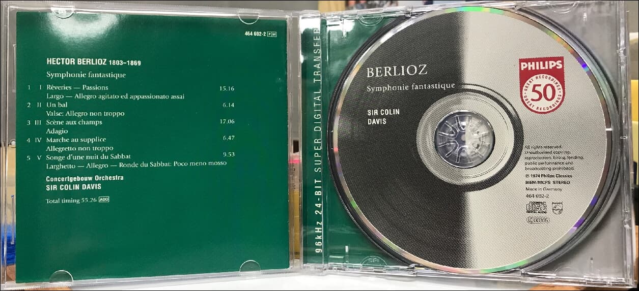 Berlioz : 환상 교향곡 (Symphonie Fantastique)-  Colin Davis (콜린 데이비스) (독일발매)(24bit)