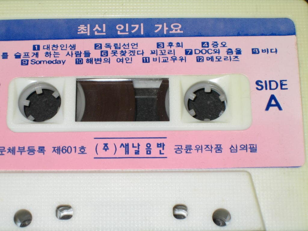 최신인기가요 - 대찬인생 / 얄개시대 - 새날음반 (최신가요 인기가요 주부가요 애창가요) 카세트테이프