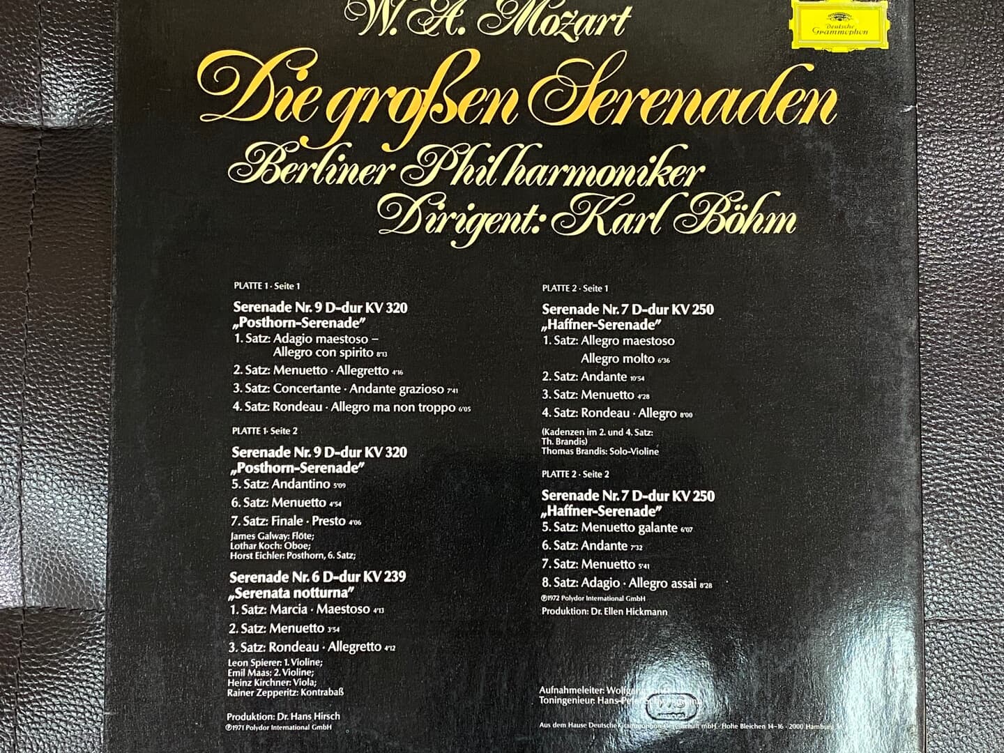 [LP] 칼 뵘 - Karl Bohm - Mozart Die Groben Serenaden Posthorn-Serenade KV.320 2Lps [독일반]
