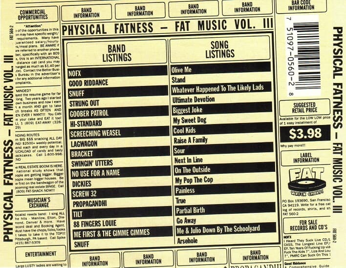 [수입] Various Artists - Fat Music Vol.III : Physical Fatness