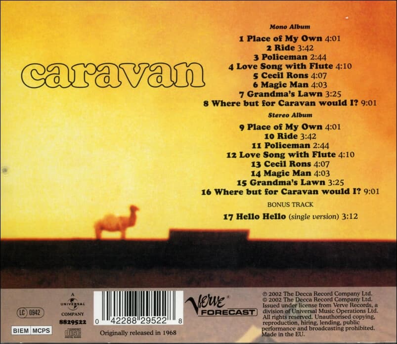 캐러밴 (Caravan) - Caravan (EU발매)