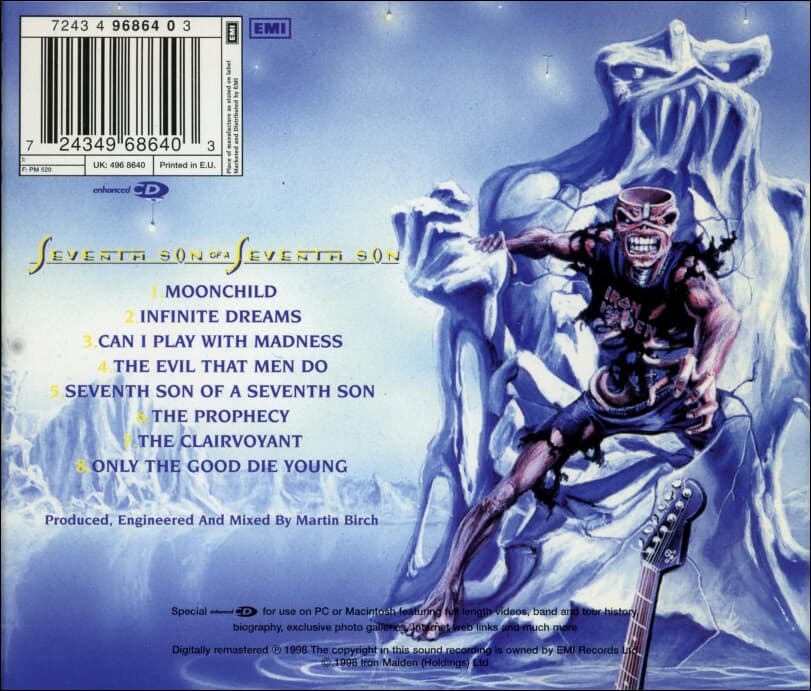 아이언 메이든 (Iron Maiden) - Seventh Son Of A Seventh Son(EU발매)