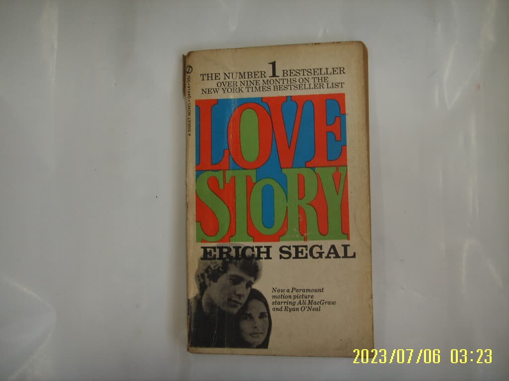 ERICH SEGAL / HARPER ROW / LOVE STORY -낡음. 사진. 꼭 상세란참조