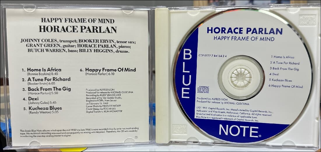 호레이스 팔란 (Horace Parlan) - Happy Frame Of Mind(US발매)