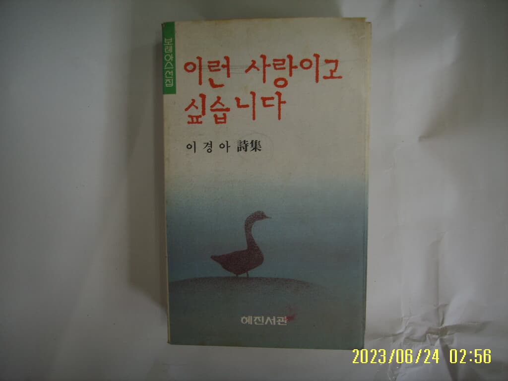 이경아 시집 / 혜진서관 / 이런 사랑이고 싶습니다 -꼭 상세란참조