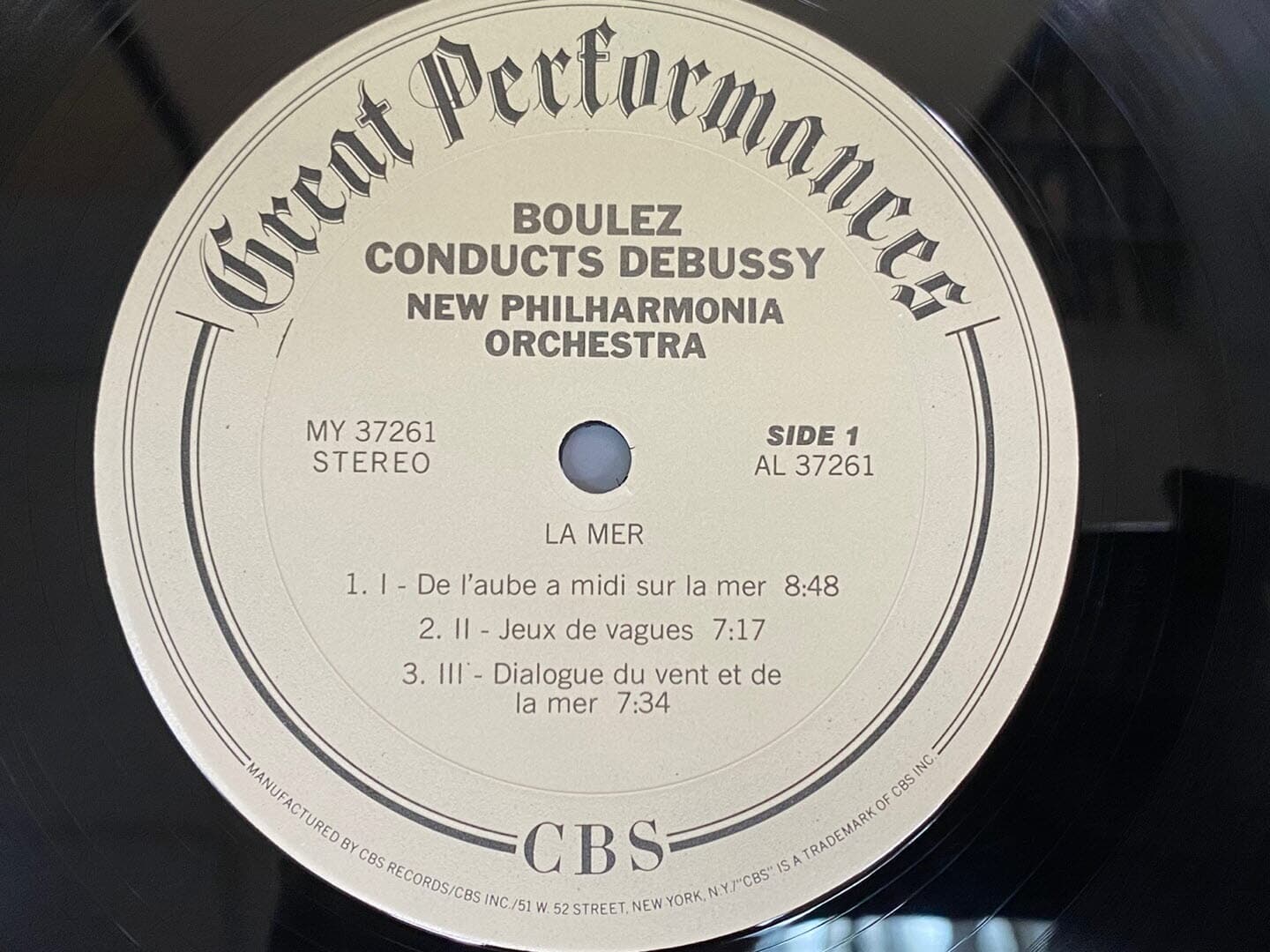 [LP] 피에르 불레즈 - Pierre Boulez - Debussy La Mer,Prelude To The Afternoon Of A Faun LP [U.S반]