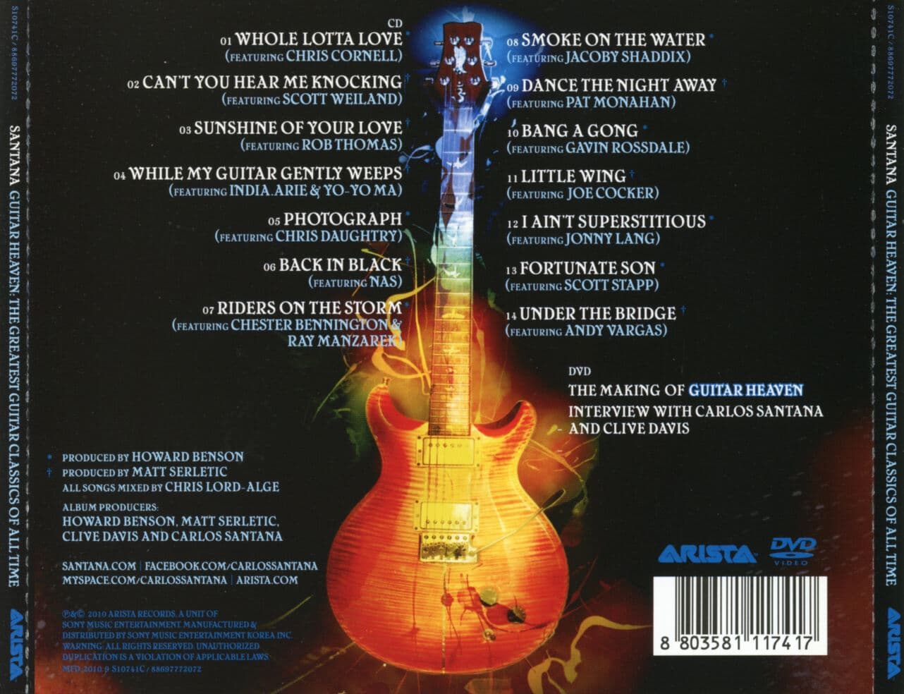 산타나 - Santana - Guitar Heaven The Greatest Guitar Classics Of All Time 2Cds [1CD+1DVD]