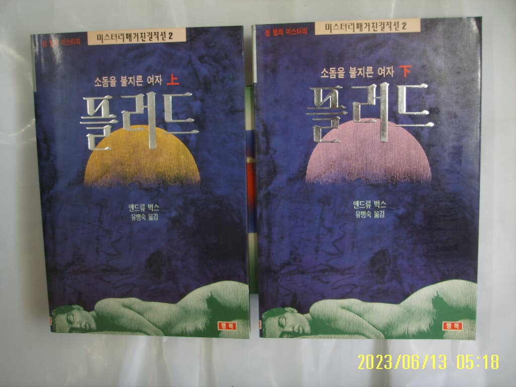 앤드류 벅스. 유병숙 옮김 / 행복 전2권/ 플러드 상.하 소돔을 불지른 여자 -94년.초판. 꼭 상세란참조