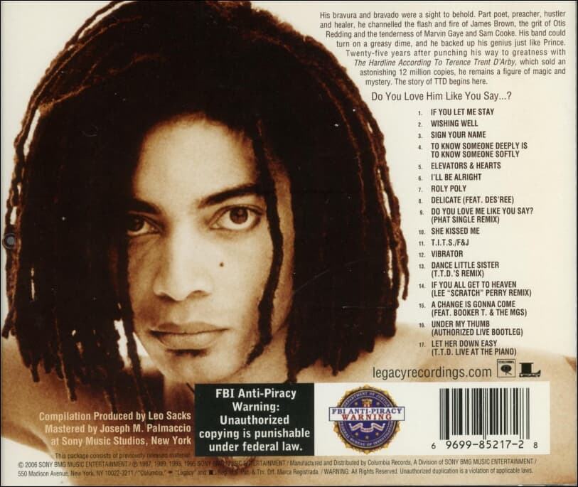 테렌스 트렌트 다비 (Terence Trent D`arby) - The Very Best Of Terence Trent D'Arby(US발매)