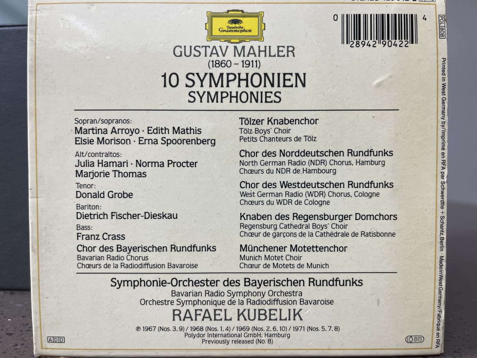 라파엘 쿠벨릭 말러 10 Symphonies Rafael Kubelik Gustav Mahler 10 Symphonien