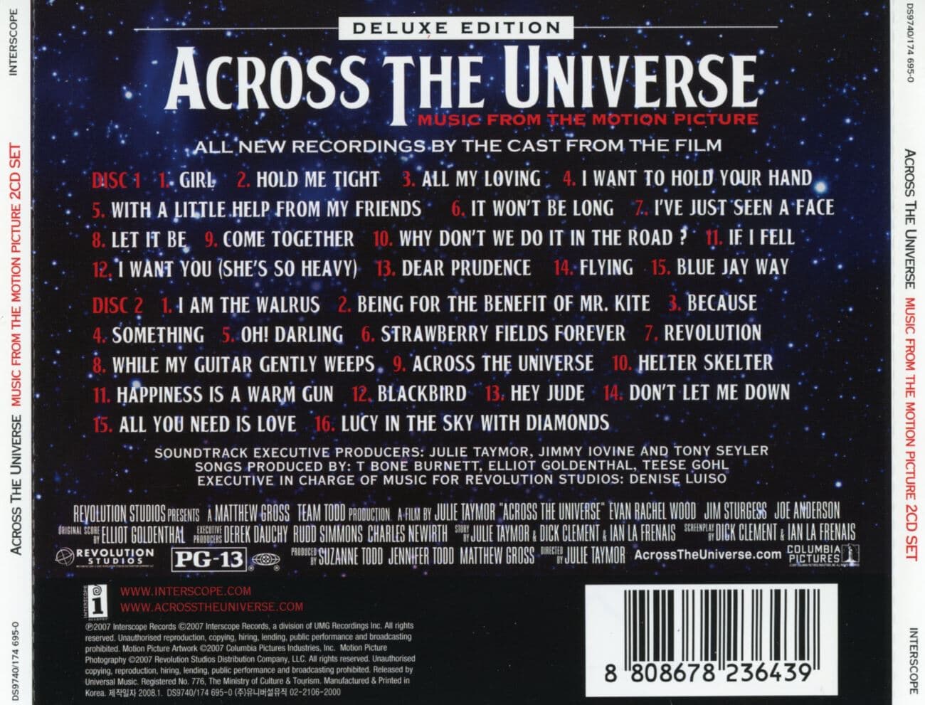 어크로스 더 유니버스 - Across The Universe Deluxe 2Cds 