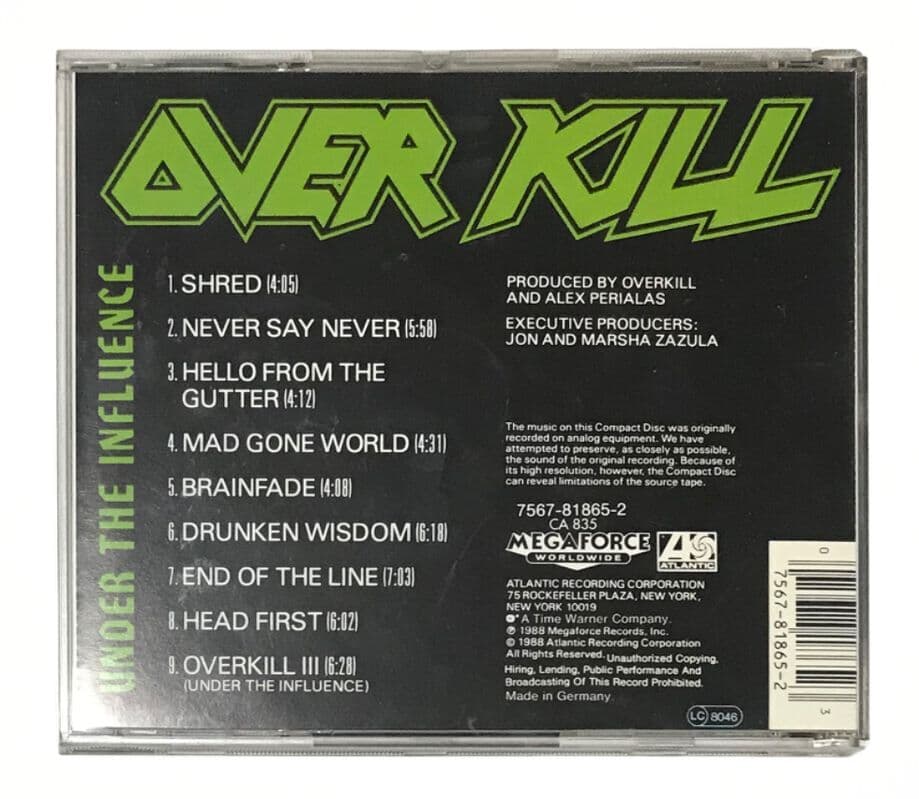 [수입CD]Overkill - Under The Influence