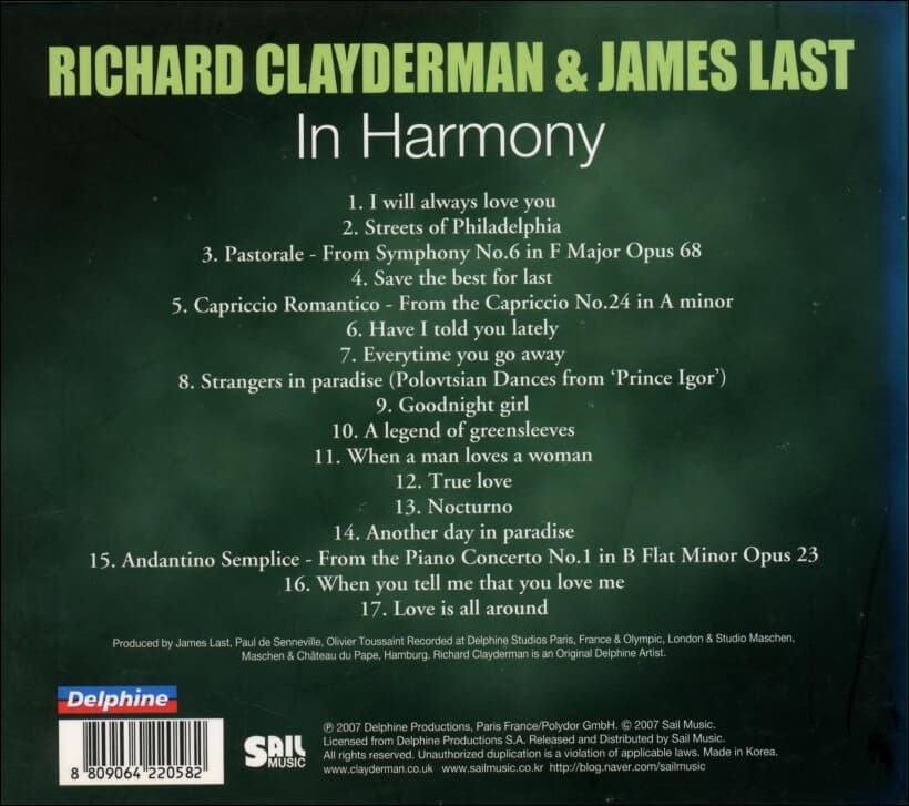 리처드 클레이더만 (Richard Clayderman),제임스 라스트 (James Last) - In Harmony