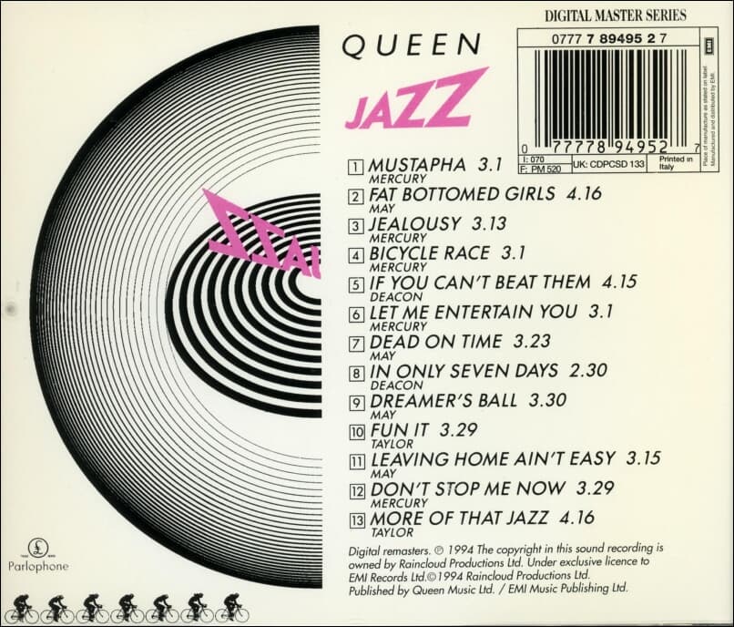 퀸 (Queen) -  Jazz (Italy발매)