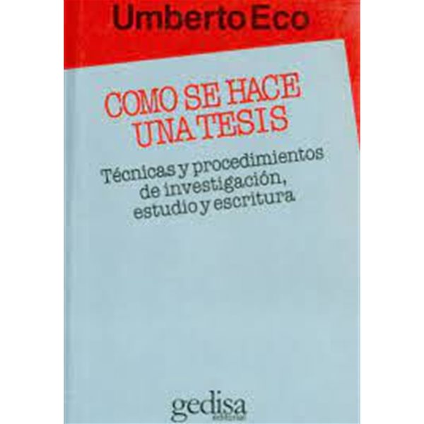 COMO SE HACE UNA TESIS (paperback)