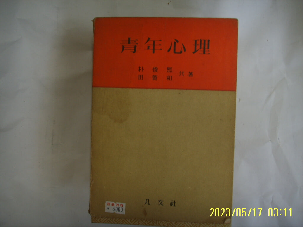 박준희. 전찬화 공저 / 범문사 / 청년심리 (3판) -사진. 꼭 상세란참조