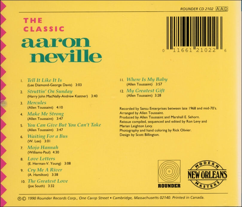 아론 네빌 (Aaron Neville) - The Classic Aaron Neville (Canada발매)