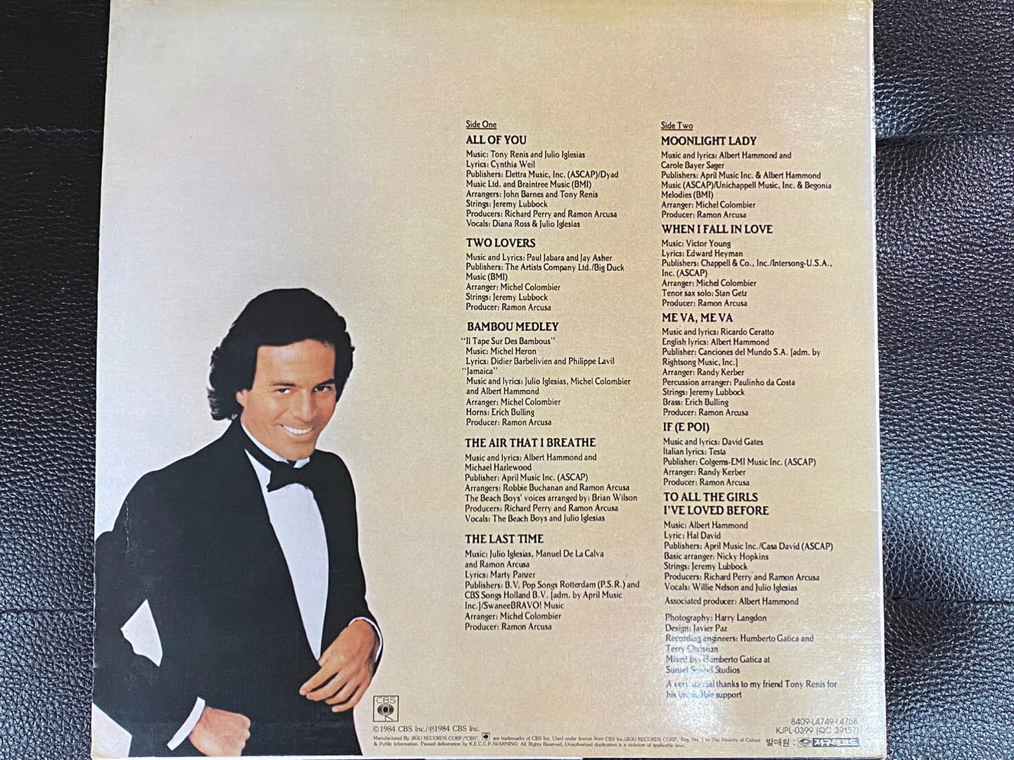 [LP] 훌리오 이글레시아스 - Julio Iglesias - 1100 Bel Air Place LP [지구-라이센스반]