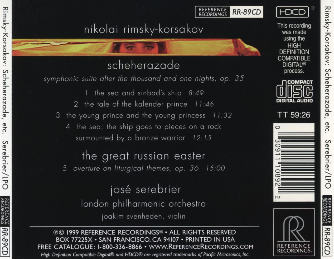 호세 세레브리에르 - Jose Serebrier - Rimsky-Korsakov Scheherazade,Russian Easter Overture [HDCD] [U.S발매]